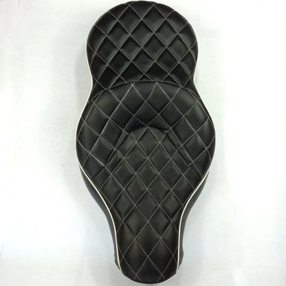 2-up Diamond Stitch Leather Seat for Harley XL883N XL883L XL883X (2005–2013)