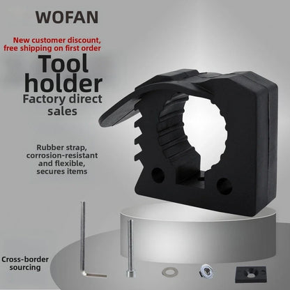 Quick Mount Rubber Tool Holder Clamp for Cars RVs ATVs Boats (3-4cm Pipes)