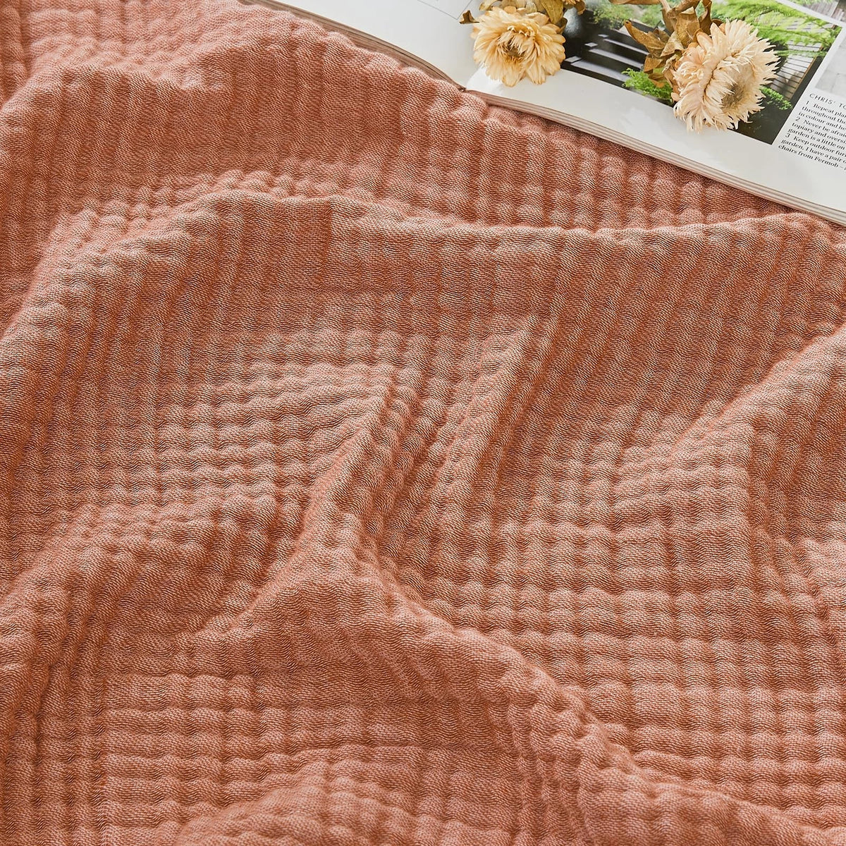 Cotton Muslin King Blanket for Bed Layering (Breathable, Soft, Light)