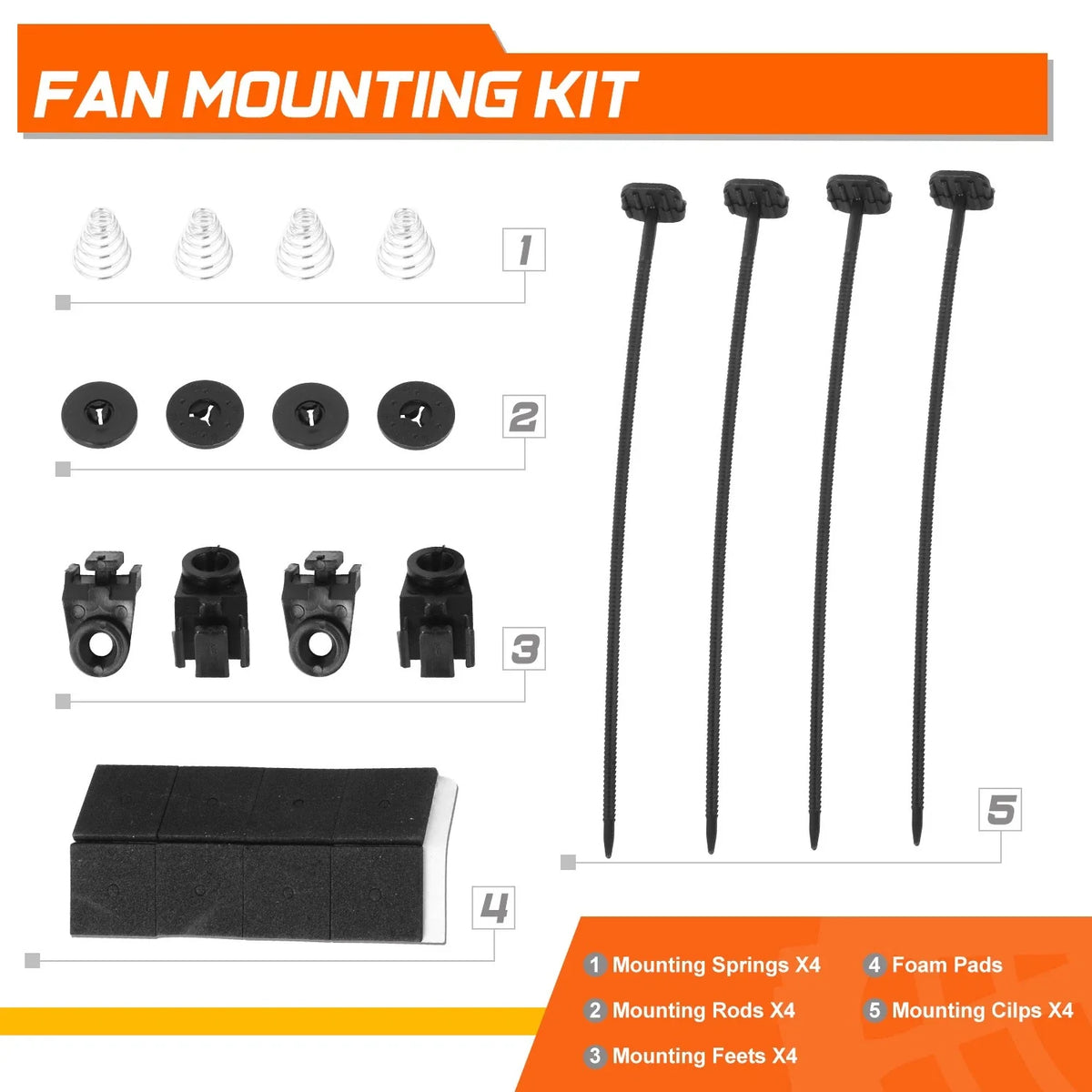 12" 12V Electric Radiator Cooling Fan with Relay & Mount Kit