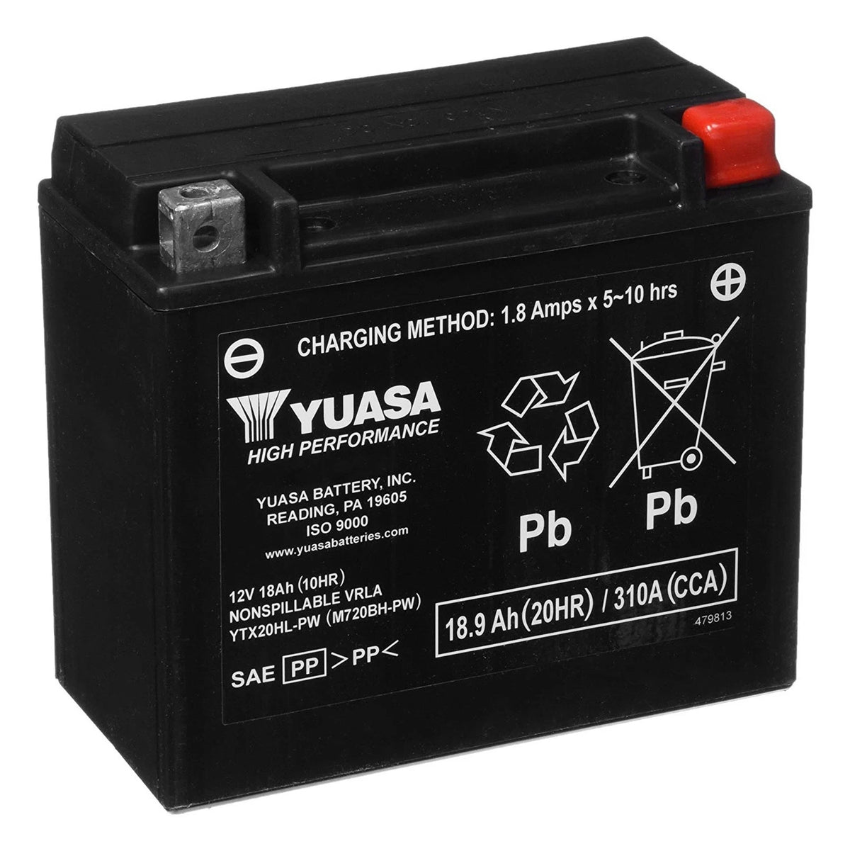 Yuasa YTX20HL-PW Battery for - YUAM720BH-PW