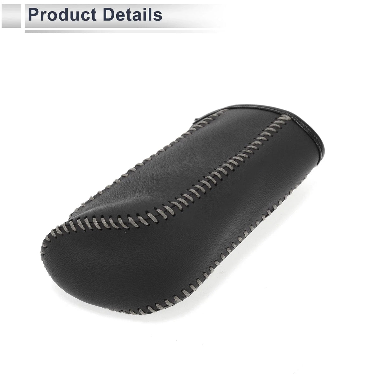 Gear Shift Knob Cover for Nissan Tiida (2004–2012) Black Grey Faux Leather