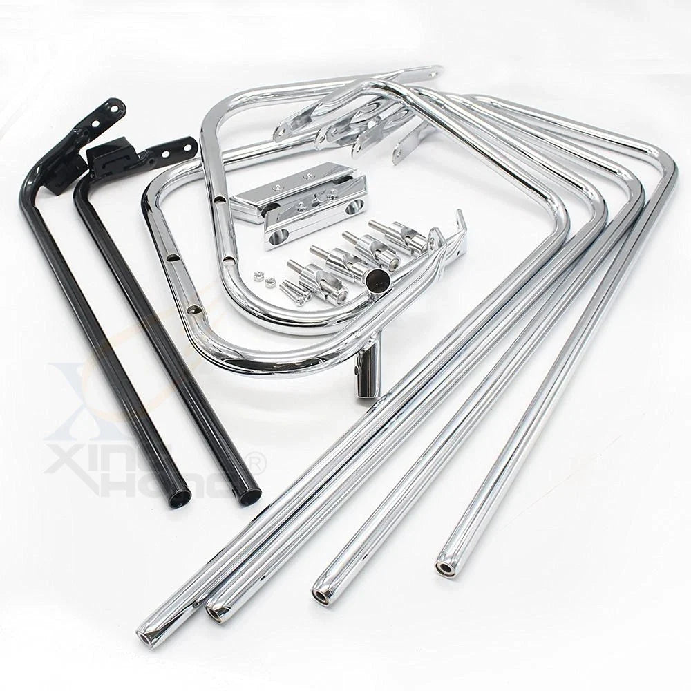 Twin Rail Saddlebag Guard Kit for HD FLHR FLHT (1997–2008) FLHTCUSE (2006–2008) FLTR (1998–2008)