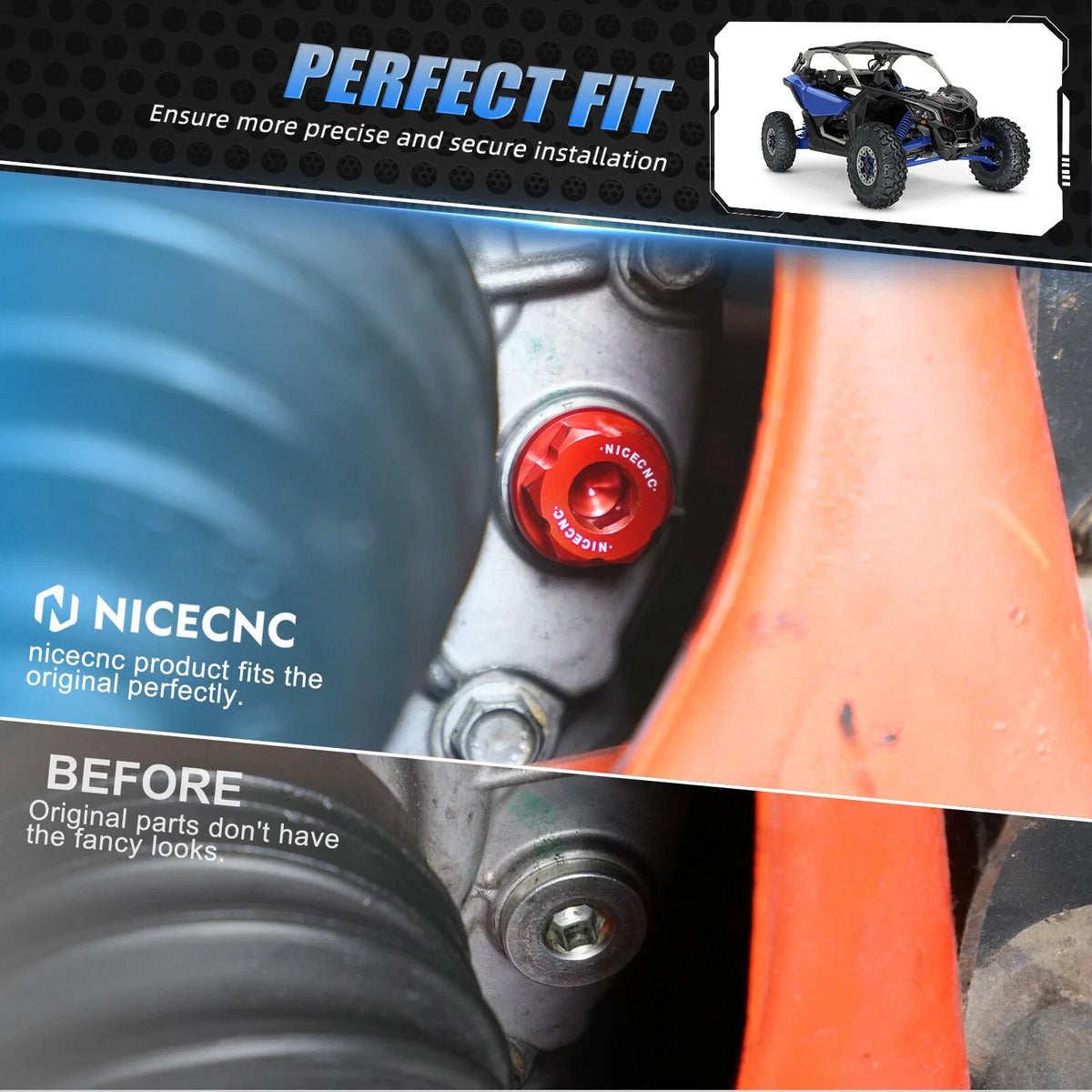 Front Differential Fill Plug Screw Cap for Can-Am Maverick X3 Turbo (2017–2023) #705501889