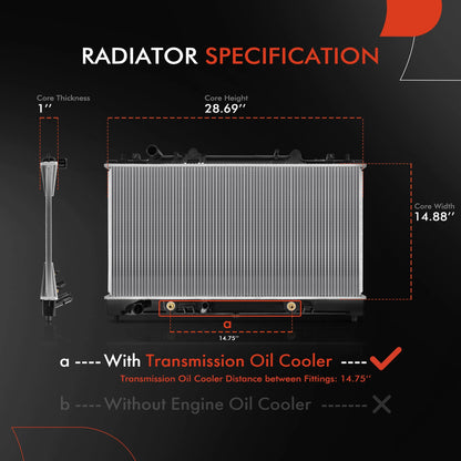 Radiator for Mazda 6 Hatchback (2004–2007) - Part Numbers 15179051, 15196385, 8151790510, 13069