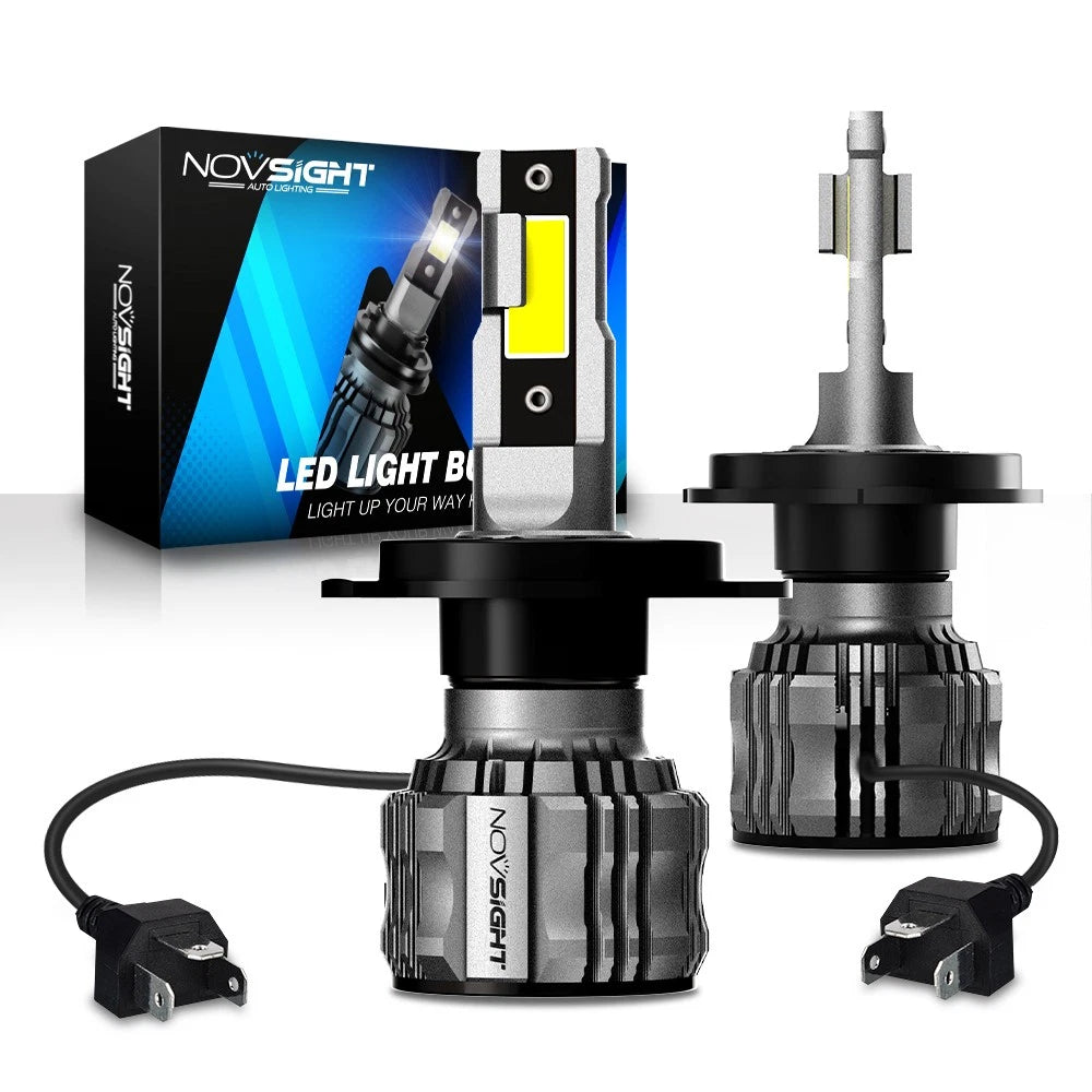 2X H4 LED Headlight Bulbs for NOVSIGHT (NOVA500-N72-H4, H4 HB2 9003)