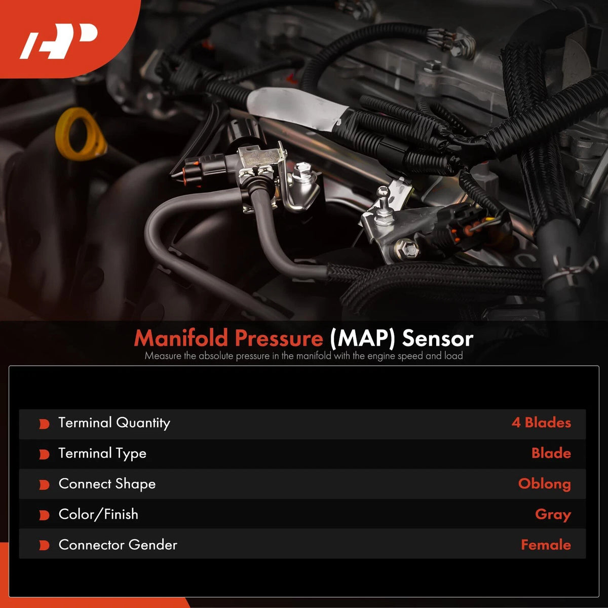 A-Premium Air Intake Temperature Sensor for Audi TT RS Quattro (2018–2022) 0281006059, 03K906051, 65082040001, V10721511