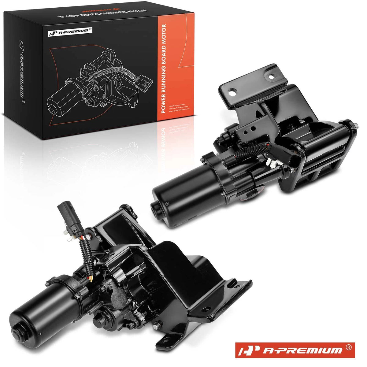 2X Power Running Board Motor w/ Bracket for Ford F-250 (HC3Z16A507D, HC3Z16A506D)