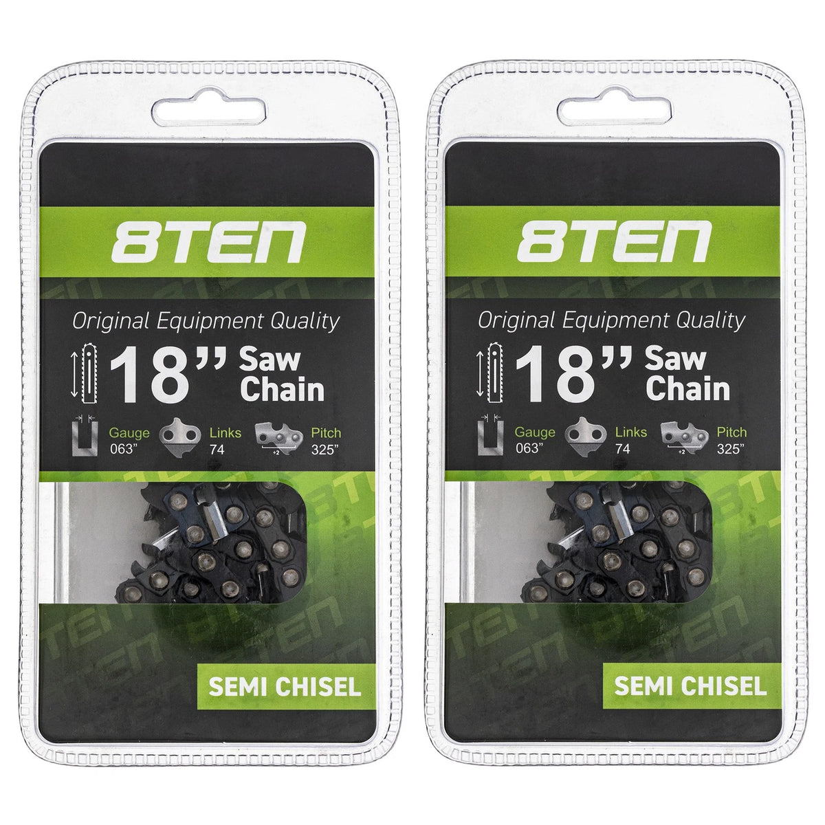 2-Pack Chainsaw Chain 18 Inch .063 .325 74DL for Stihl 039 024 036 038 041 064 (63J74, K3C-074G, K3C-74E)