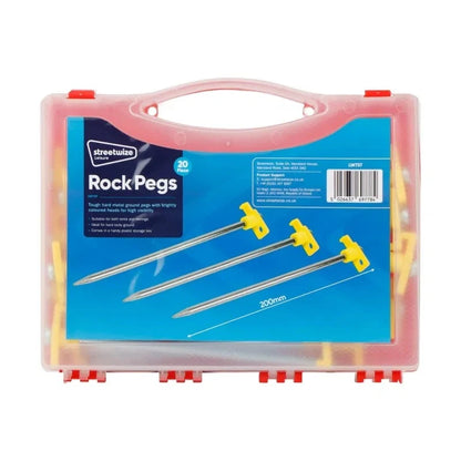 20pc Heavy Duty Tent Rock Peg Set for Awning Gazebo Caravan Motorhome