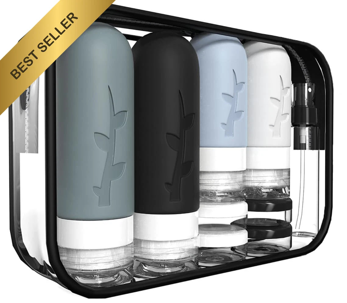 18-Pack Silicone Travel Bottles Set TSA Approved Leak Proof Containers
