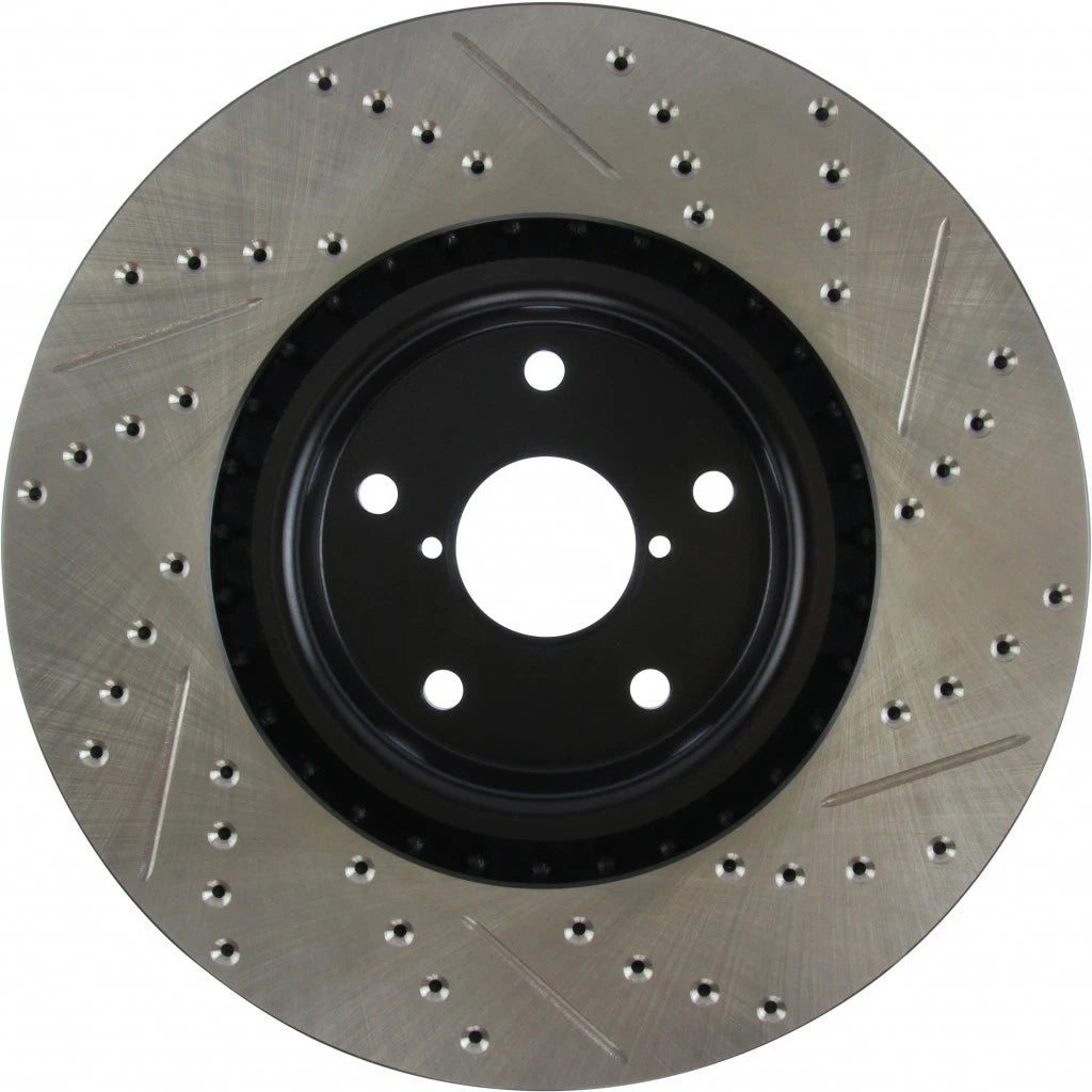 StopTech Slotted and Drilled Brake Rotor Front for Subaru Impreza WRX (2005–2014) TLX-sto127.47022R-CL360A70