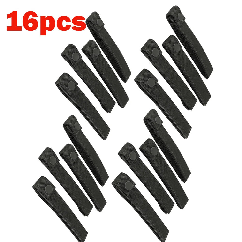 16x 6" Modular Web Gear Replacement Tie Straps for MOLLE PALS - Black