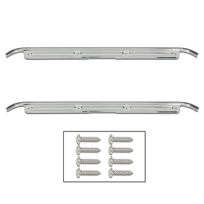 Pair Chrome Door Sill Plates for Chevrolet GMC Full Size Pickup (1967–1972)