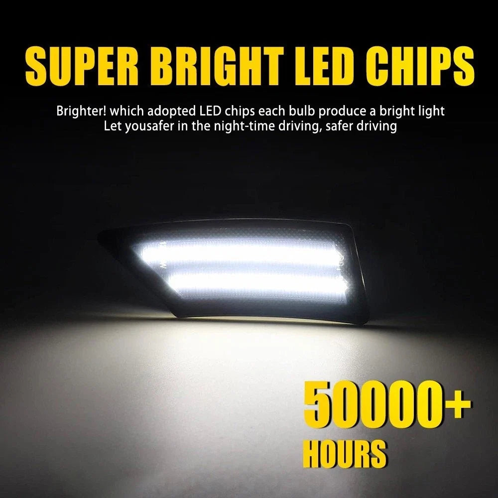 Set of 2 LED White Side Marker Lights for Ford Ranger XL XLT Lariat (2019–2022)