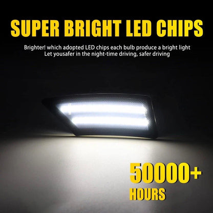 Set of 2 LED White Side Marker Lights for Ford Ranger XL XLT Lariat (2019–2022)