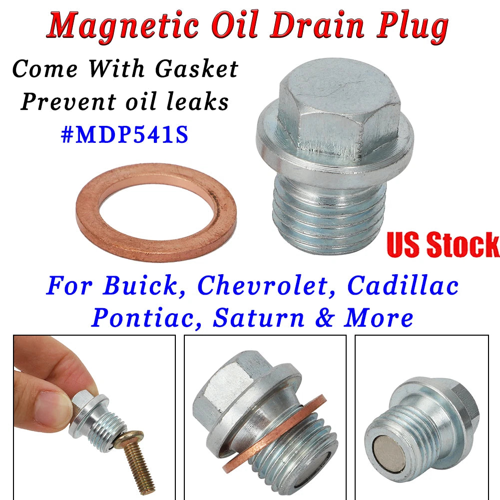 Magnetic Oil Drain Bolt Plug with Gasket for Chevrolet Cruze Sonic (MDP541S)