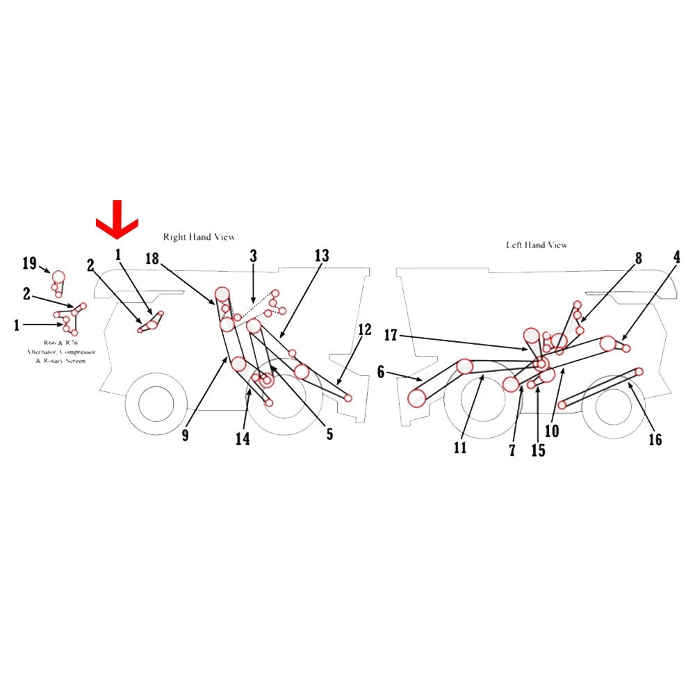 Fan Drive Belt for Gleaner R75 R72