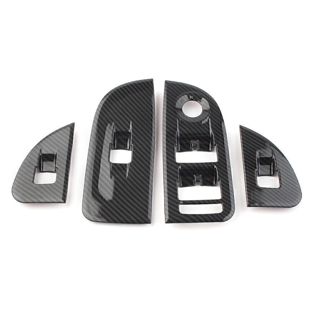 Carbon Fiber Window Lift Switch Button Frame for Alfa Romeo Giulia (2017–2020)