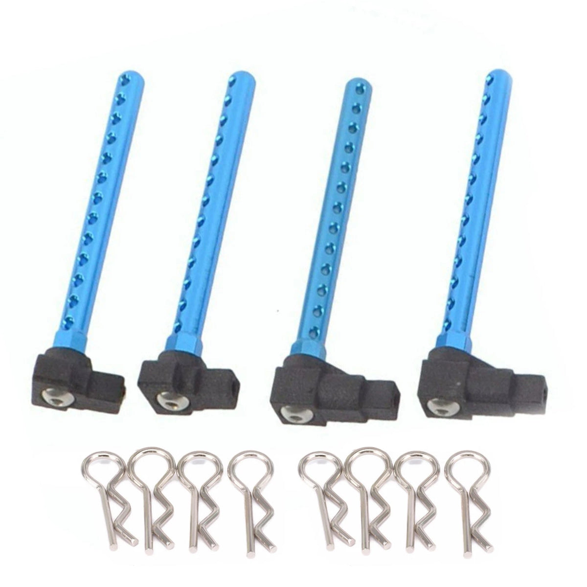 Set of 4 Aluminum Alloy Body Posts Mount for Tamiya TT-01 (1/10 RC Car)
