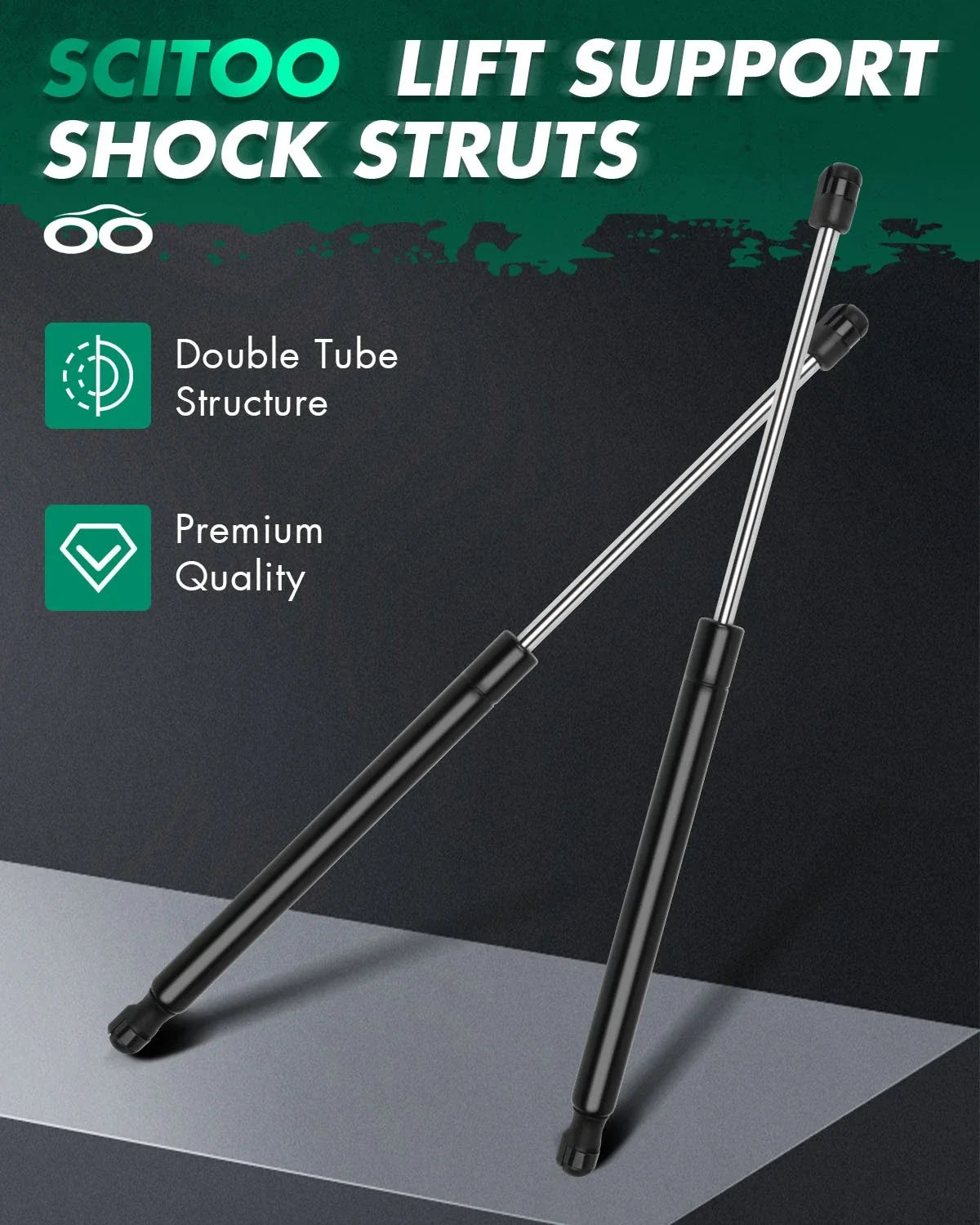 2X Liftgate Shocks Struts Gas Prop for Infiniti QX56 (2011–2013)