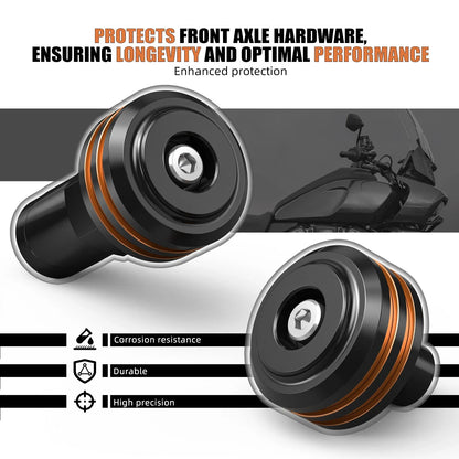 Set of 2 Anodized Front Axle Cap Nut Covers for Harley CVO Pan America (2024)