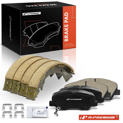 Set of 8 Ceramic Brake Pads for Hyundai Accent (2012–2017) Kia Rio, S1021, D1593