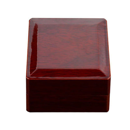 Deluxe Cherry Rosewood Ring Box for Jewelry Display