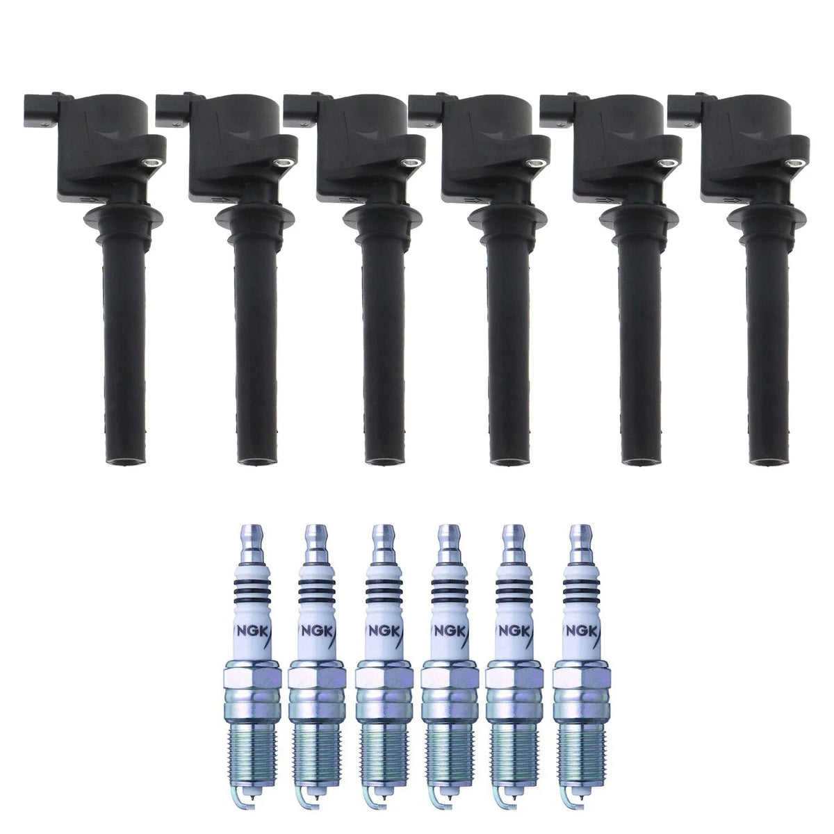 Set of 6 Ignition Coils & Spark Plugs for Mazda 6 Tribute (2002–2008)
