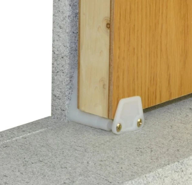 10-PK Pocket Door Guide PDH-G12-WHT for 1-1/8" to 1-3/4" Door