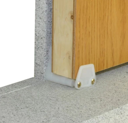 10-PK Pocket Door Guide PDH-G12-WHT for 1-1/8" to 1-3/4" Door