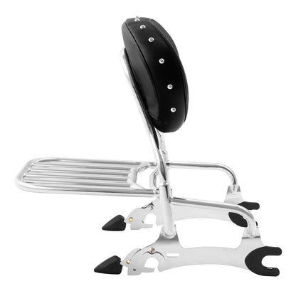 12" Backrest Sissy Bar & Pad Luggage Rack for Indian Chief Dark Horse (2016–2018)