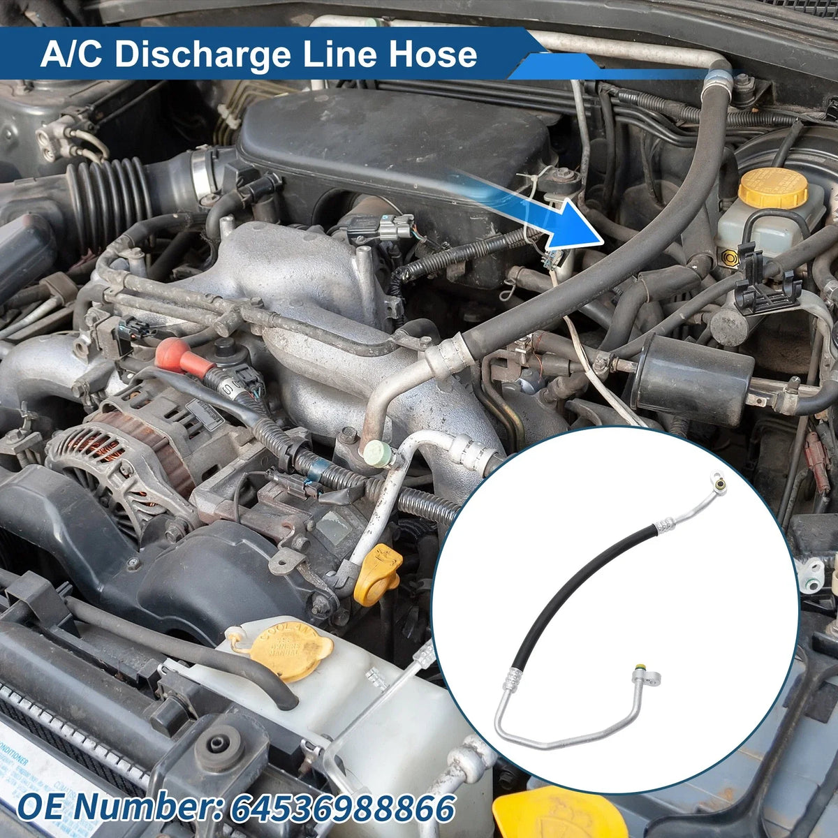 A/C Refrigerant Liquid Hose for BMW X3 (2004–2010) No. 64536988866