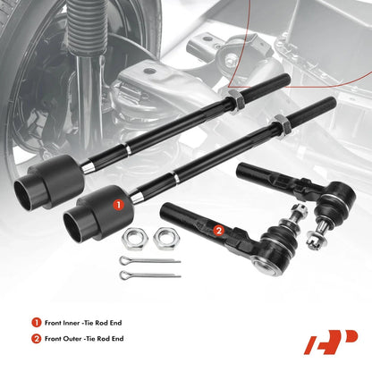 5X Front Rack Pinion Tie Rod Kit for Chevy Classic Pontiac Oldsmobile (1990–2005)