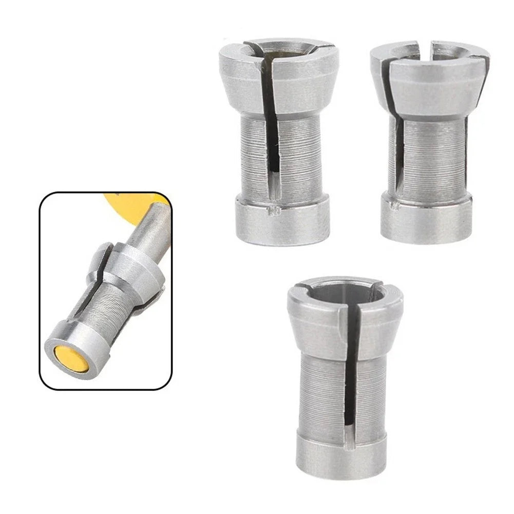 3X Router Bit Collet Chuck for Router and Engraving Machines (6, 6, 35, 8mm)