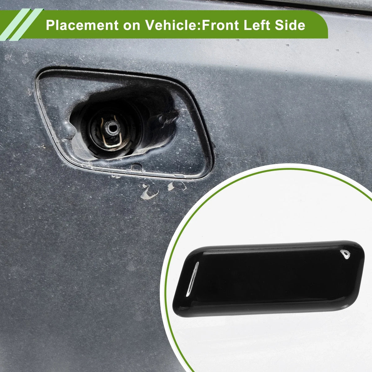 Front Left Washer Nozzle Cover for Toyota Land Cruiser (2016–2021) 8535460070 Black