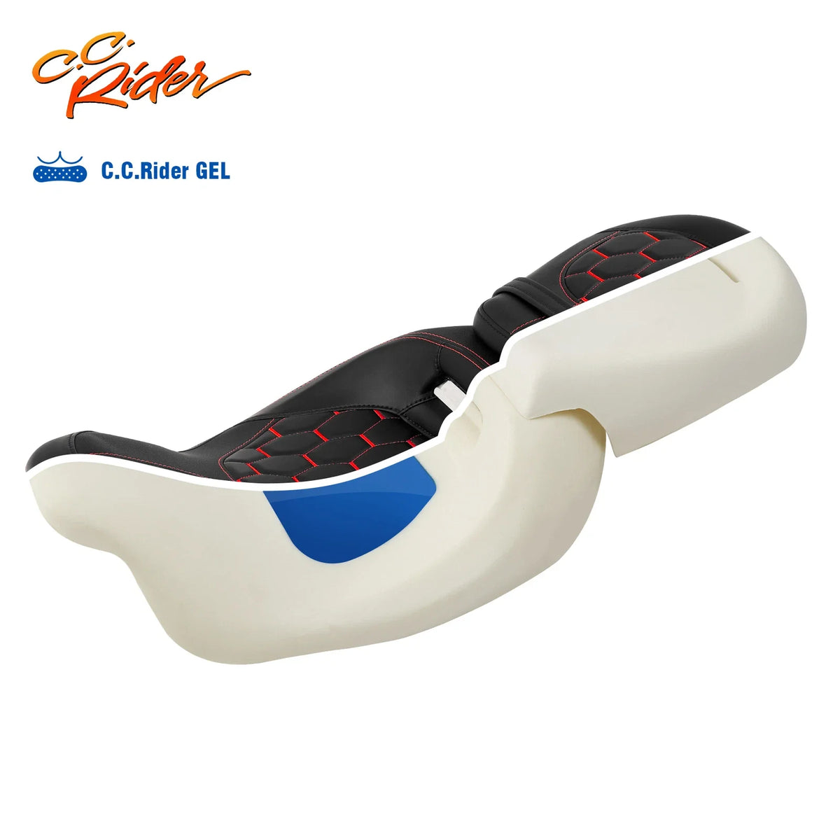 Gel Seat for Harley Touring Street Glide (2009–2023) 22 Black