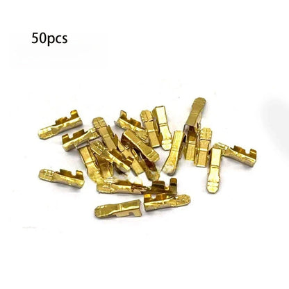 Set of 50 Electric Tool Switch Wire Terminal Clips 2mm 3mm Metal Plastic