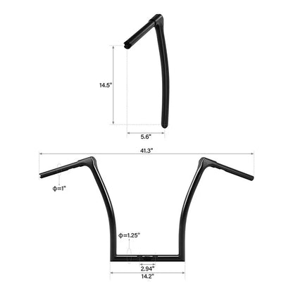 14.5" Rise 1.25" Ape Hanger Handlebar for Harley Touring Road Glide (2015–Present)