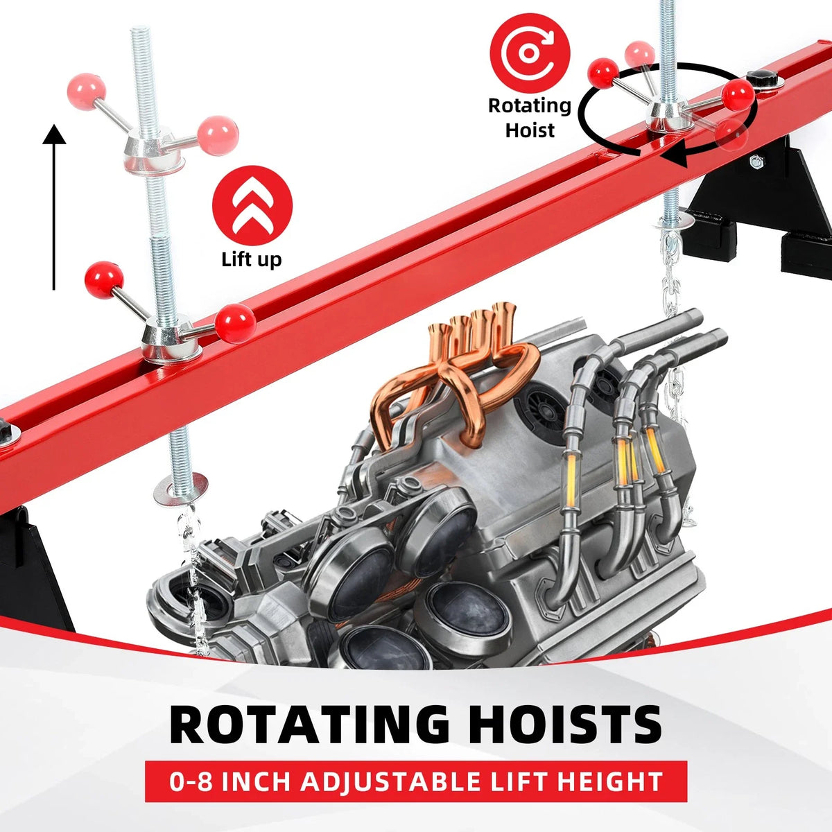 Engine Support Bar for Motor Transverse Lift Holder (1100lb Capacity)