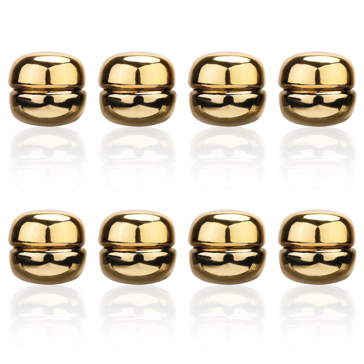 Set of 8 Magnetic Hijab Pins - No-Snag 0.5 Inch, Gold
