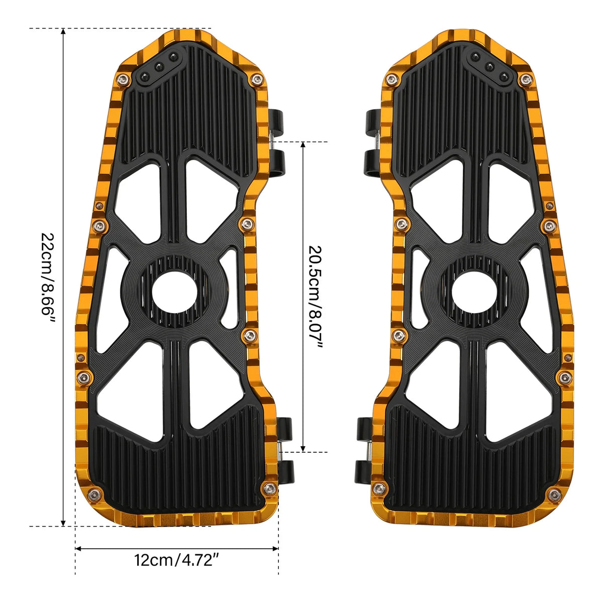 Driver Footboards for Harley Street Road Glide (2009–2023) Black Gold