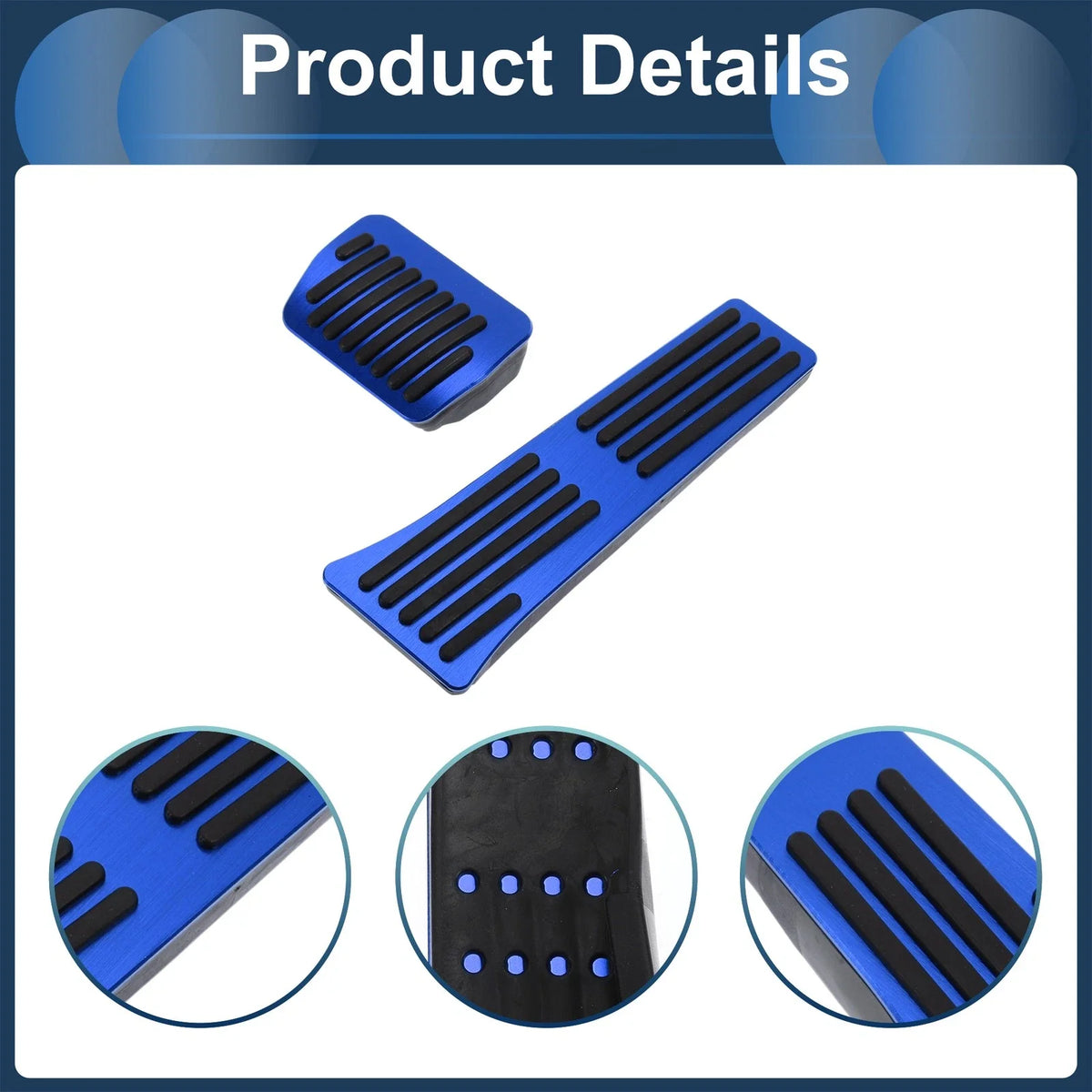 2 Pcs Automatic Foot Accelerator Pedal Covers for Ford Explorer (2020–2023) Blue