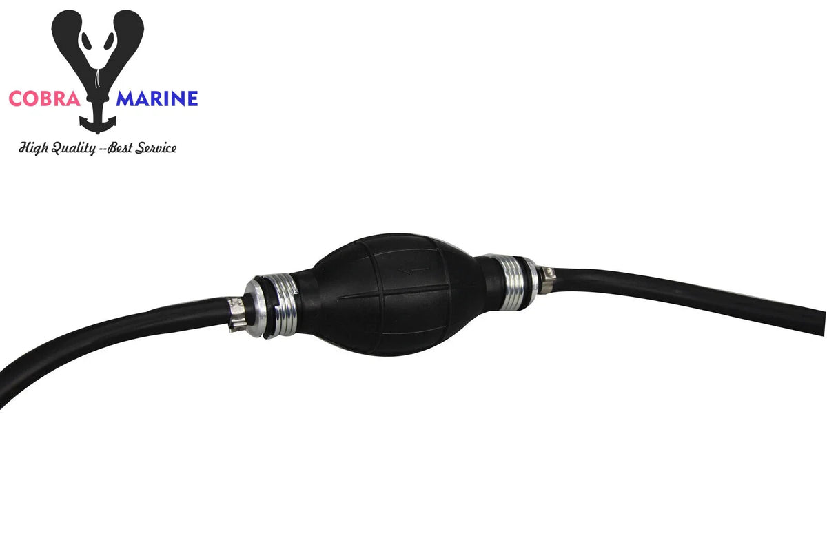 Universal Fuel Line Assembly for Outboard Motors (3/8'' Hose Barbs)