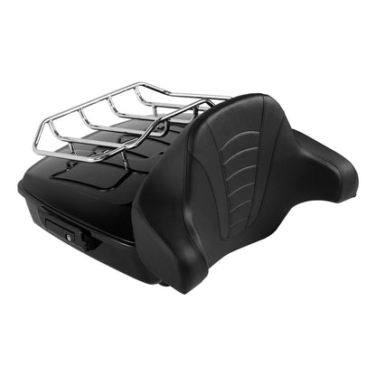 Chopped Trunk Backrest Luggage Rack for Harley Touring Road King (2014–2026)