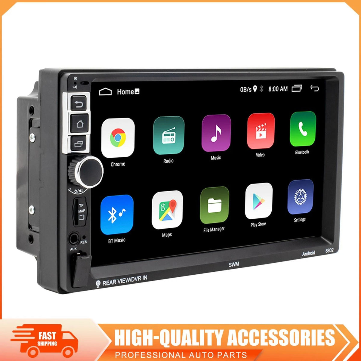 7-Inch Android 10.1 Car Radio for Universal Fit (2-Din, Bluetooth, WIFI)