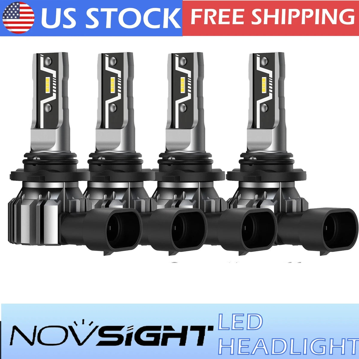 4X 9005 LED Headlight Bulbs Kit for Toyota RAV4 (2013–2015)
