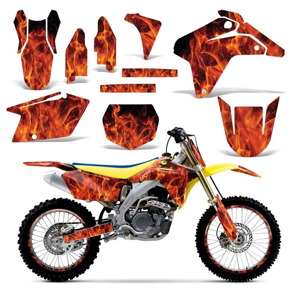 Graphic Stickers +#PLT/RIM Decals for Suzuki RMZ450 (2005–2006)