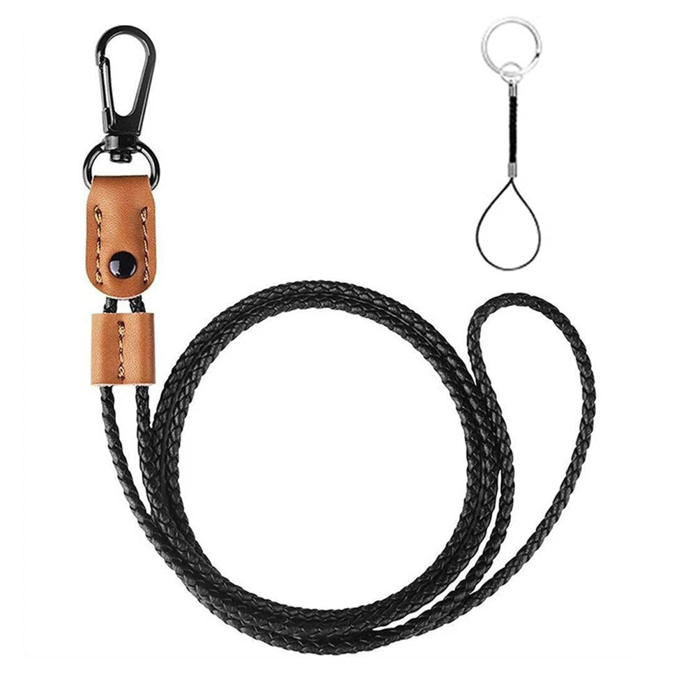 Braided Leather Badge Lanyard for Adjustable Length (USA)