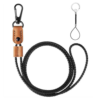 Braided Leather Badge Lanyard for Adjustable Length (USA)